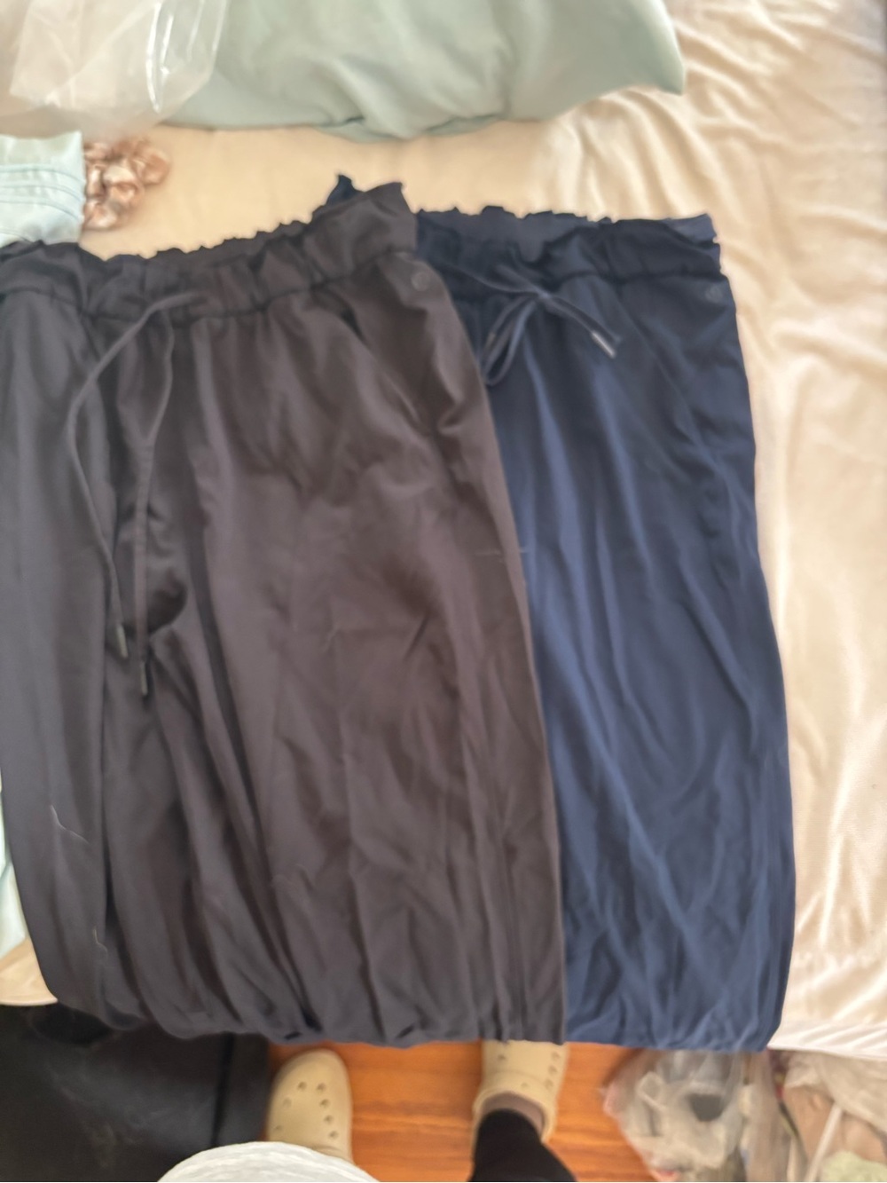 Lulu Lemon Elastic Waist straight leg pant bundle - Black and Navy